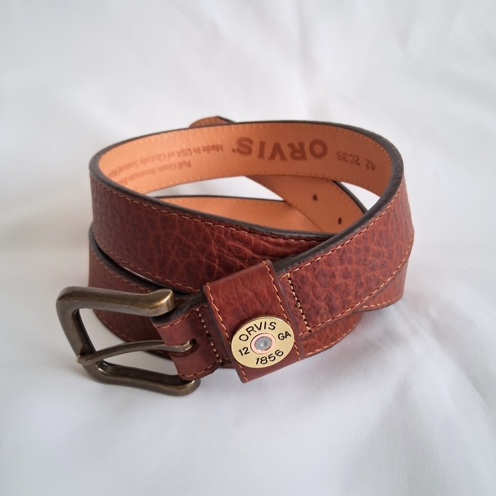 Orvis Brown Leather Belt for Men
